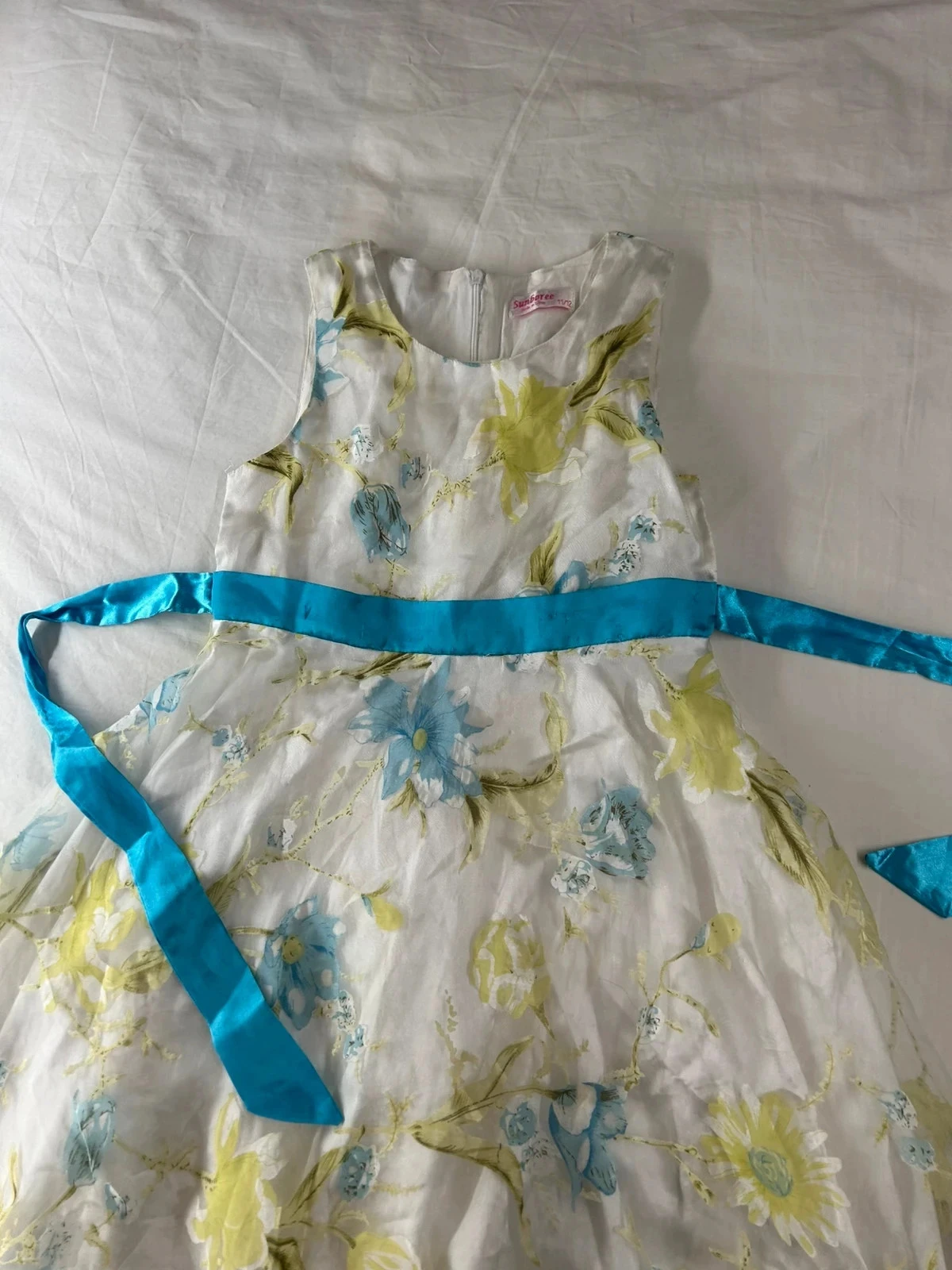 Witte en blauwe vintage sunboree jurk – photo 6